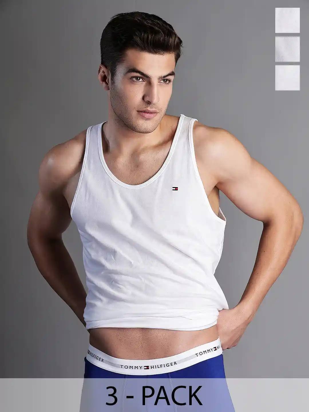 Tommy Hilfiger Pack Of Pure Cotton Basic Vests S25HMUW014