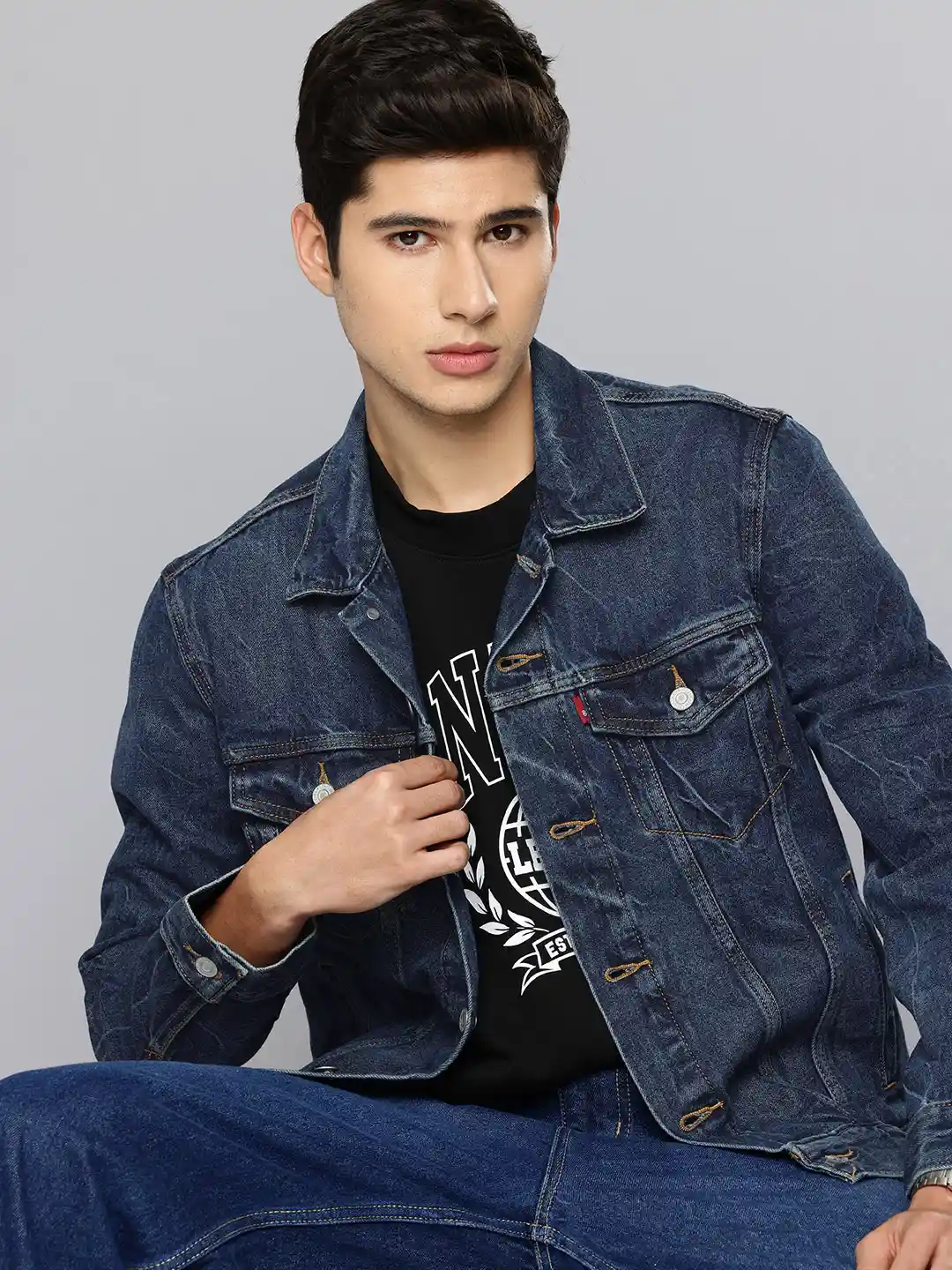 Buy Levis Pure Cotton Denim Jacket Jackets for Men 32257151 Myntra