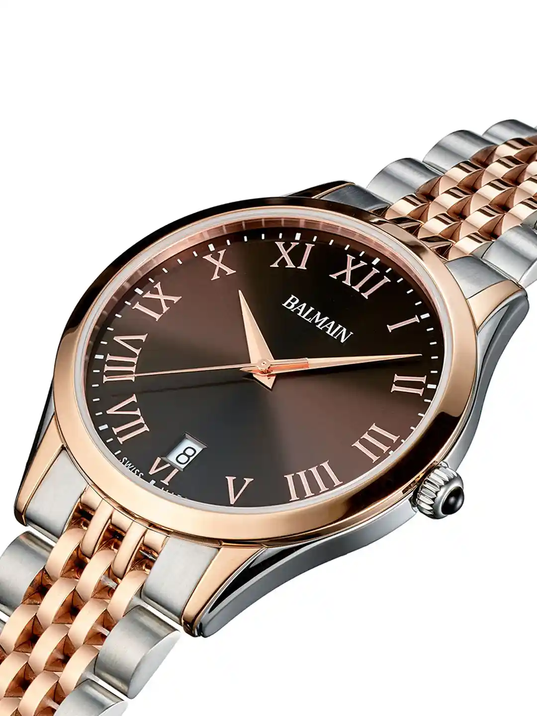 Buy Balmain Men Brass Skeleton Dial & Stainless Steel Wrap Around