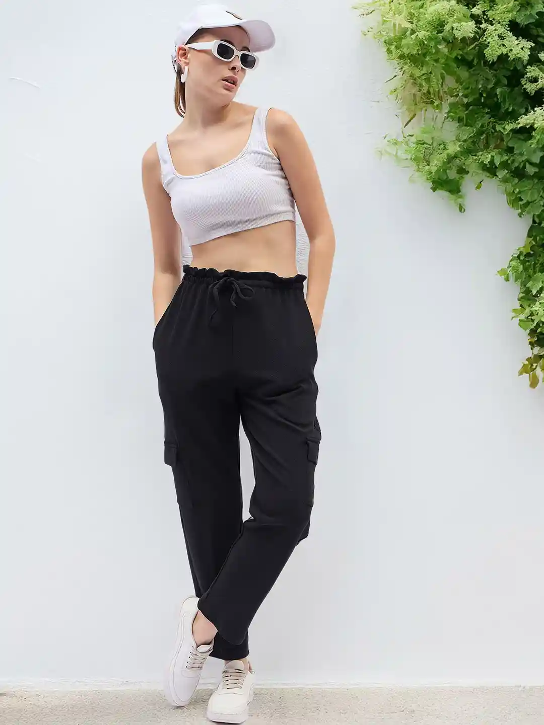 Buy DressBerry Women Relaxed Straight Leg High-Rise Joggers