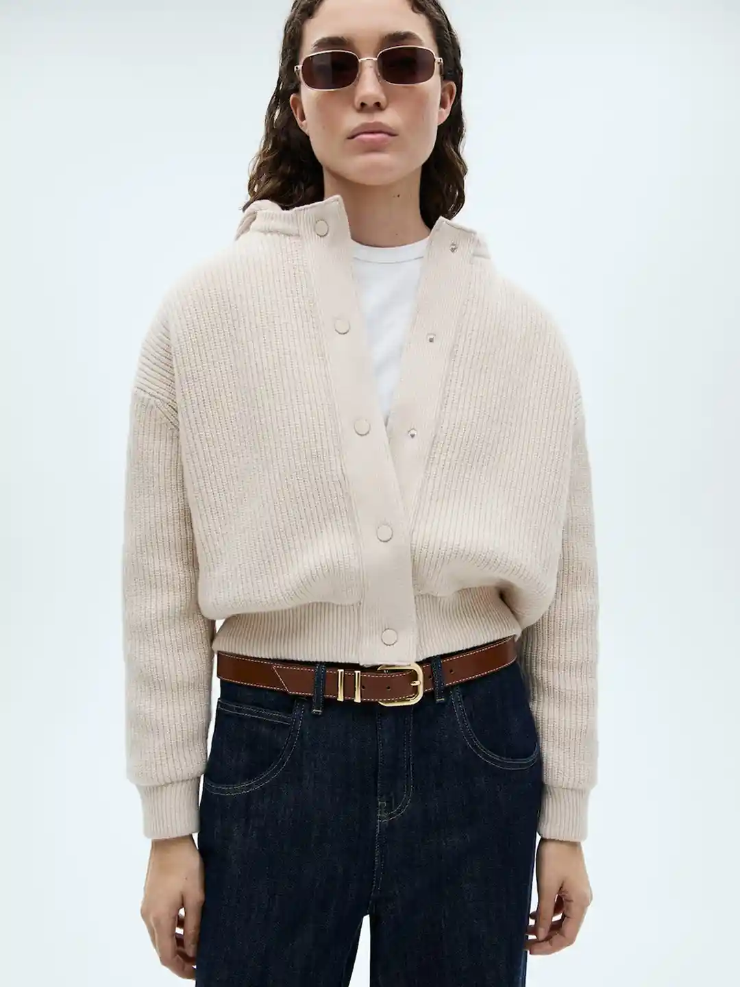 MANGO Women Tailored Sweater Jacket