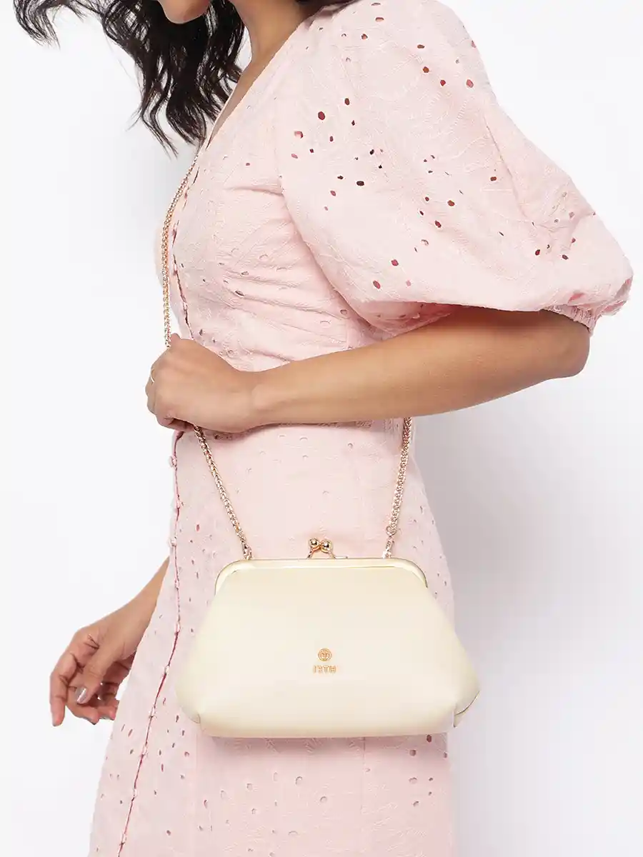 Buy IRTH by House of Titan Women Juliet Kiss Lock Purse Clutch