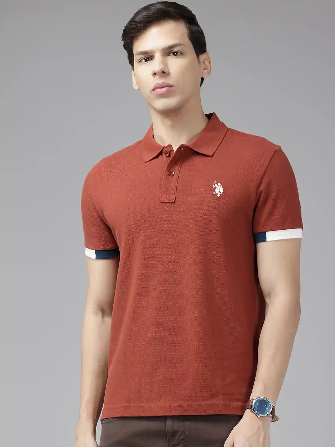 Buy Polo Denim Polo Collar Pure Cotton Slim Fit T