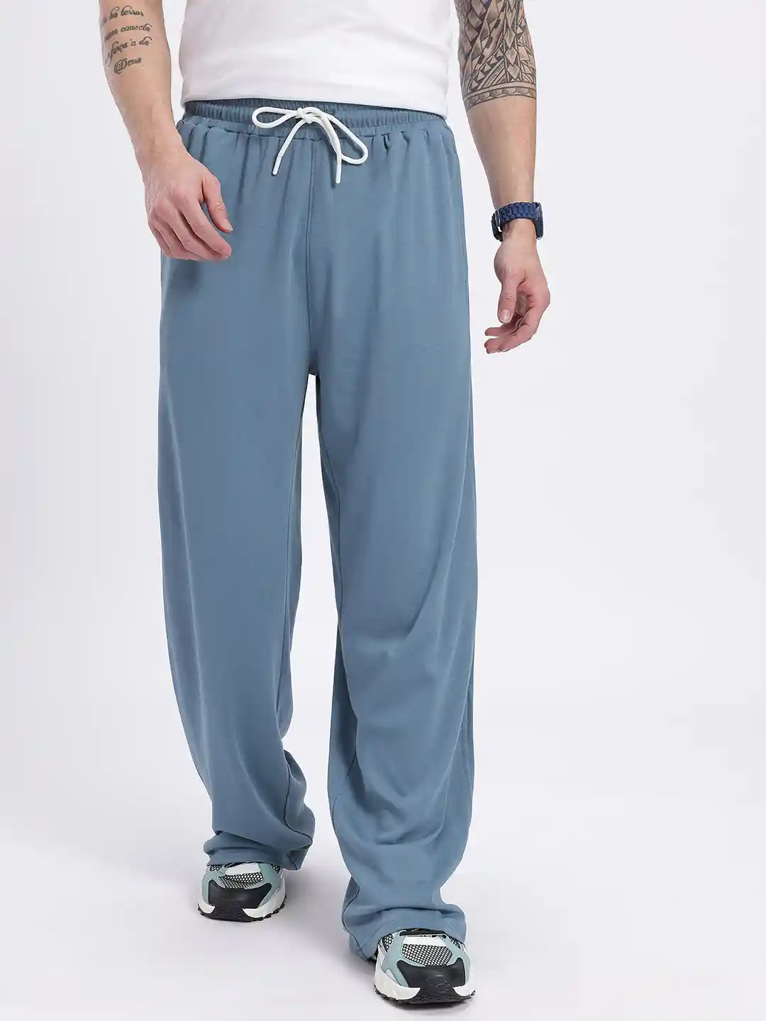 Buy glitchez Men Pleated Baggy Fit Track Pants Track Pants for
