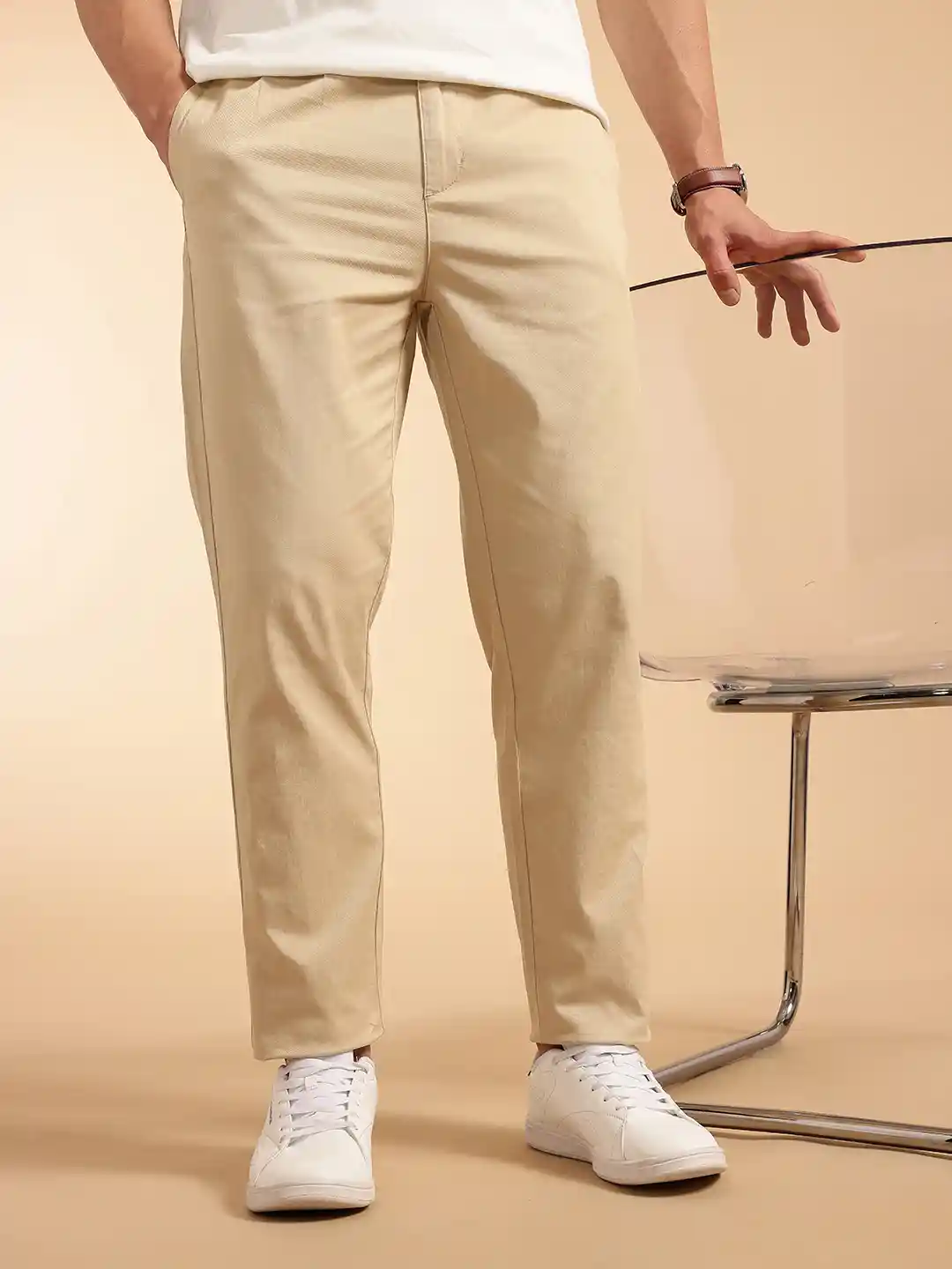 Buy French Connection Men Pleated Chinos Trousers Trousers for
