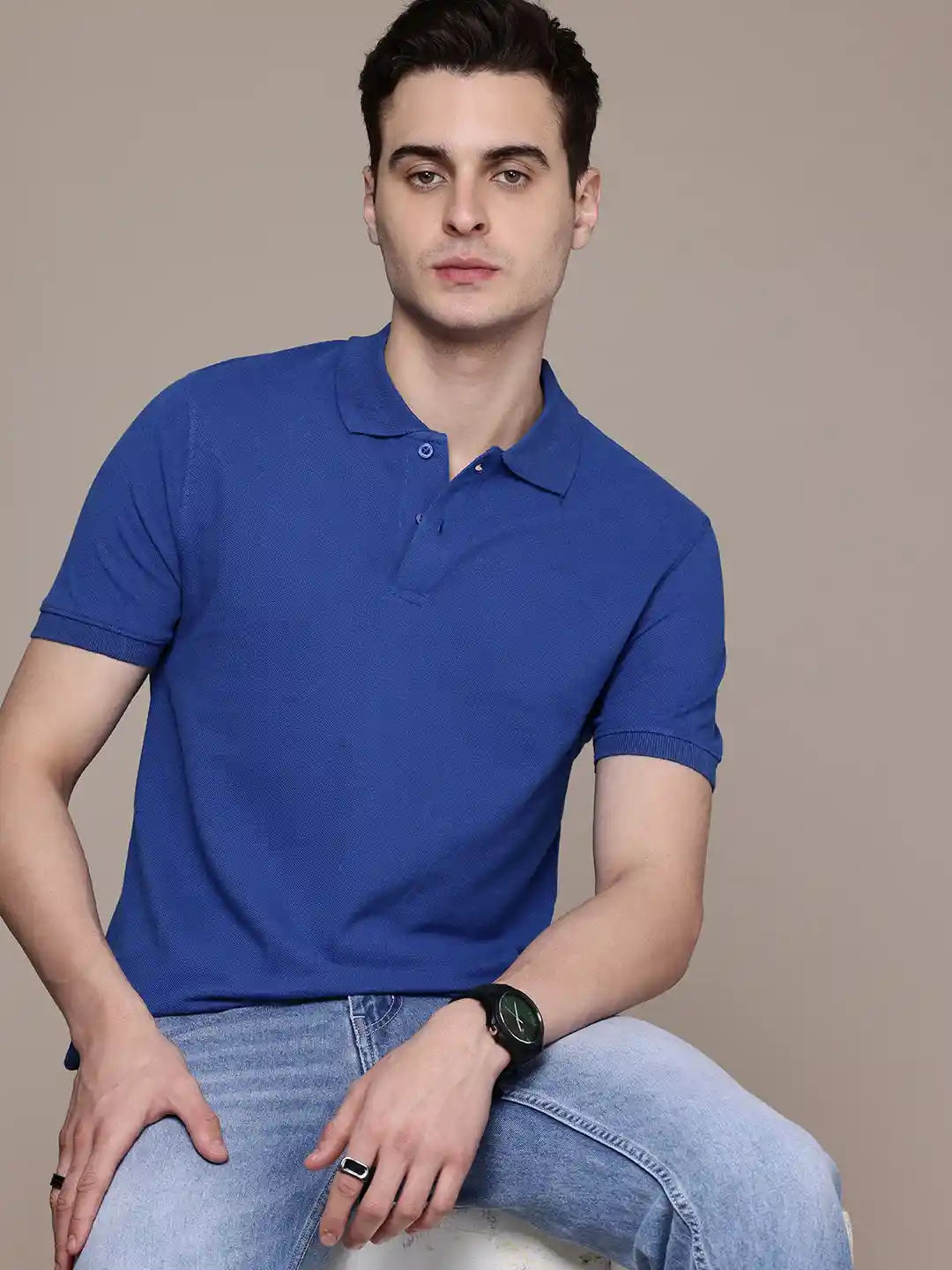 Buy Moda Rapido Men Solid Polo Collar T-shirt Tshirts for Men