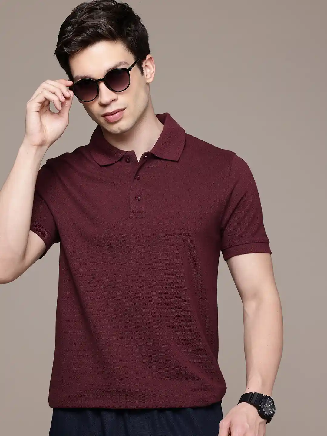 Buy Moda Rapido Men Solid Polo Collar T-shirt Tshirts for Men