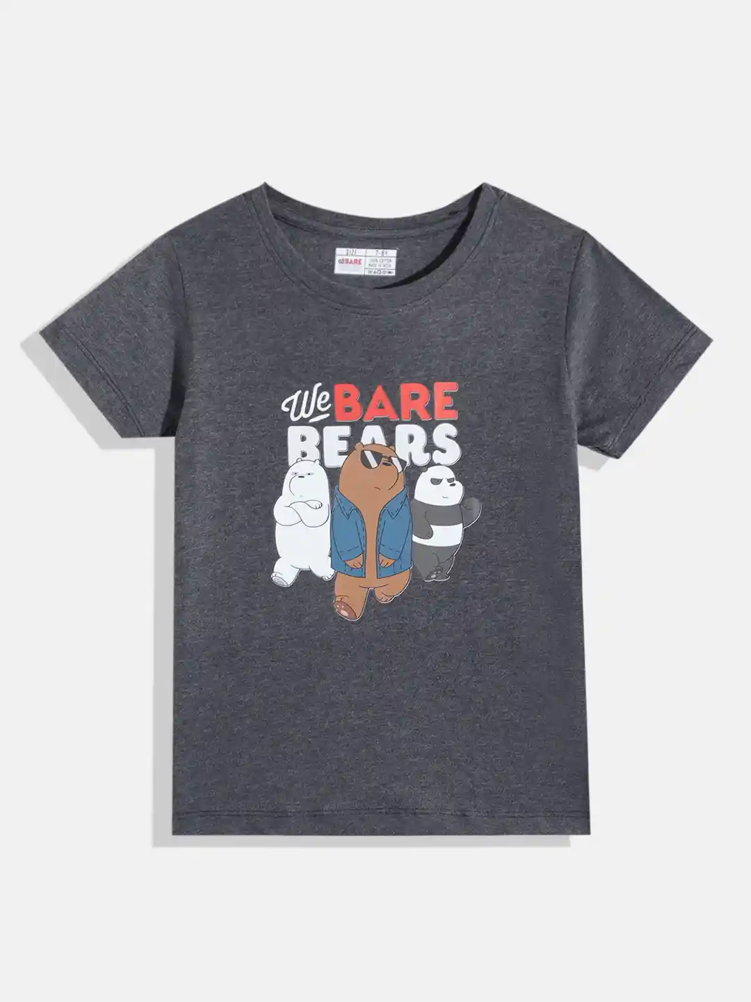 Buy Eteenz Kids Girls We Bare Bears Printed Pure Cotton T-Shirt