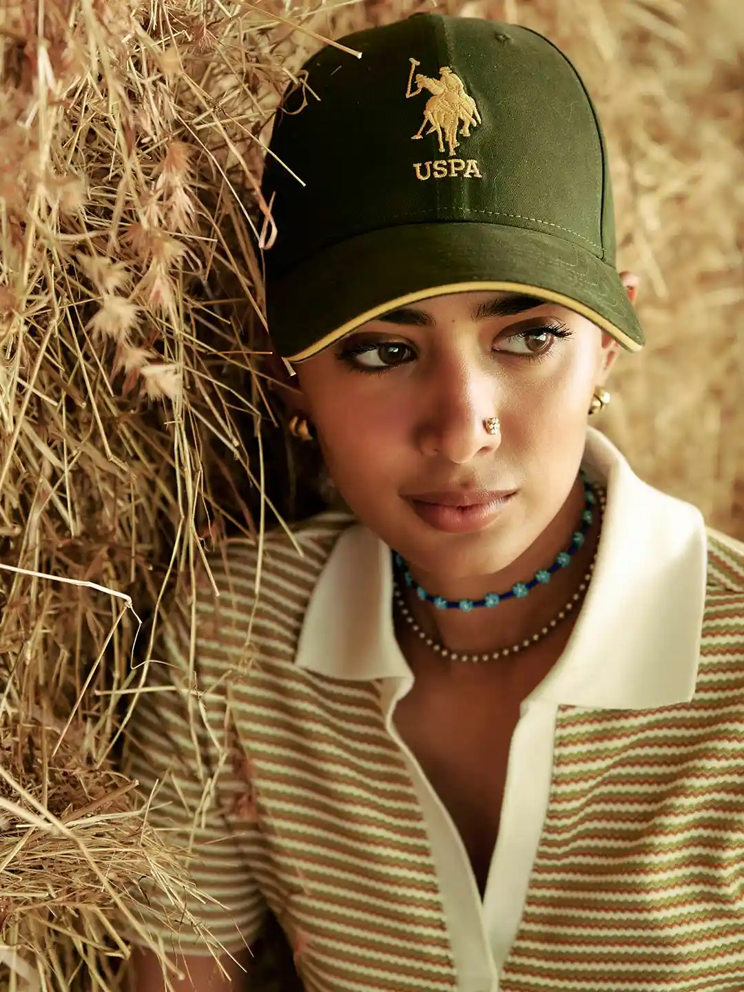 Buy Polo Women Abstract Printed Polo Collar T-shirt