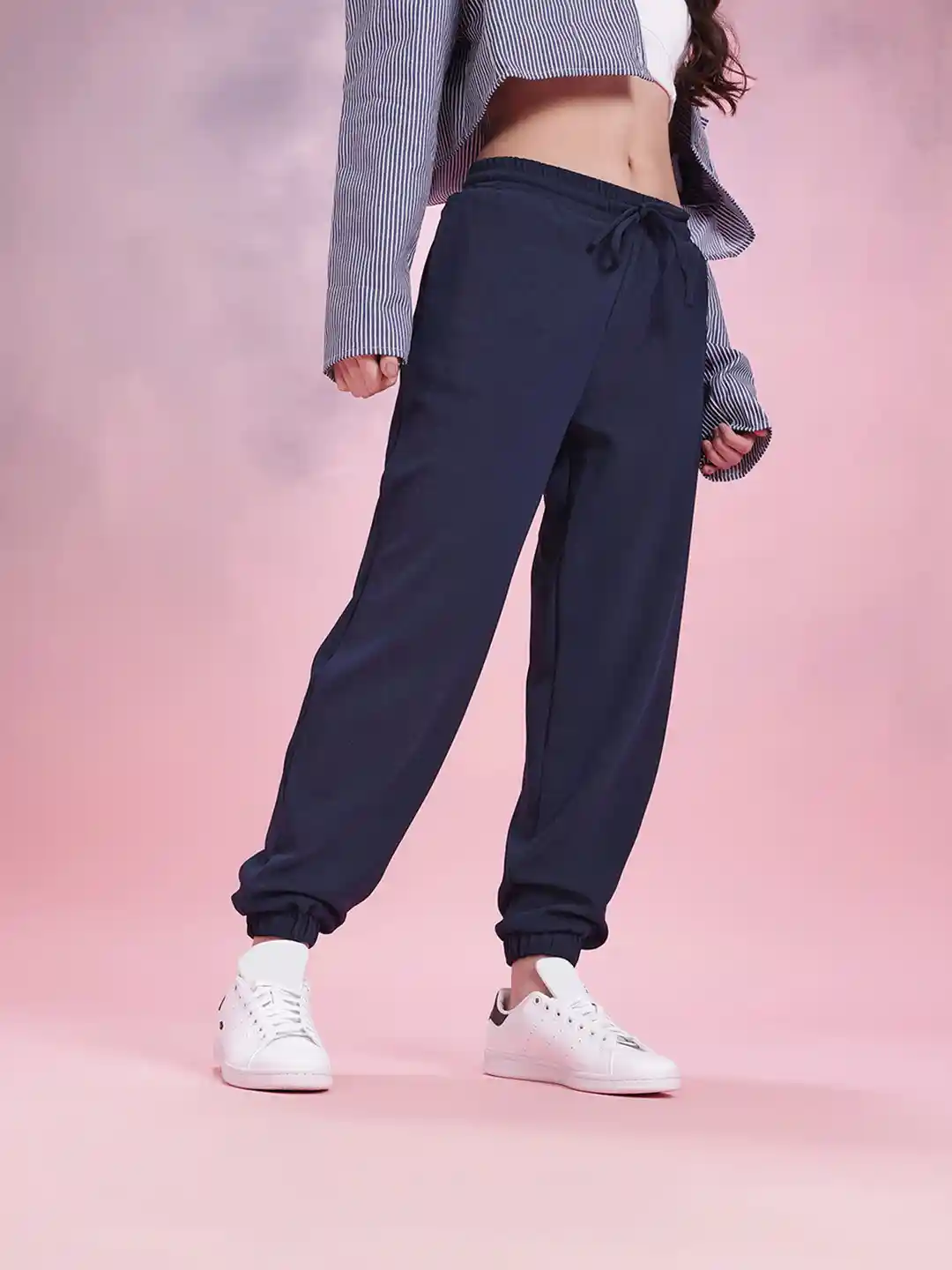 Buy DressBerry Women Mid Rise Regular Fit Joggers Trousers for