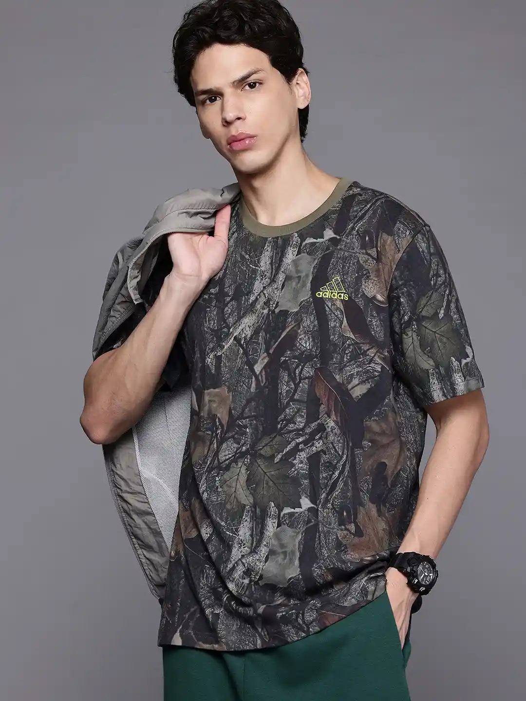 Buy ADIDAS Originals Camo Printed Pure Cotton Relaxed Fit T-shirt