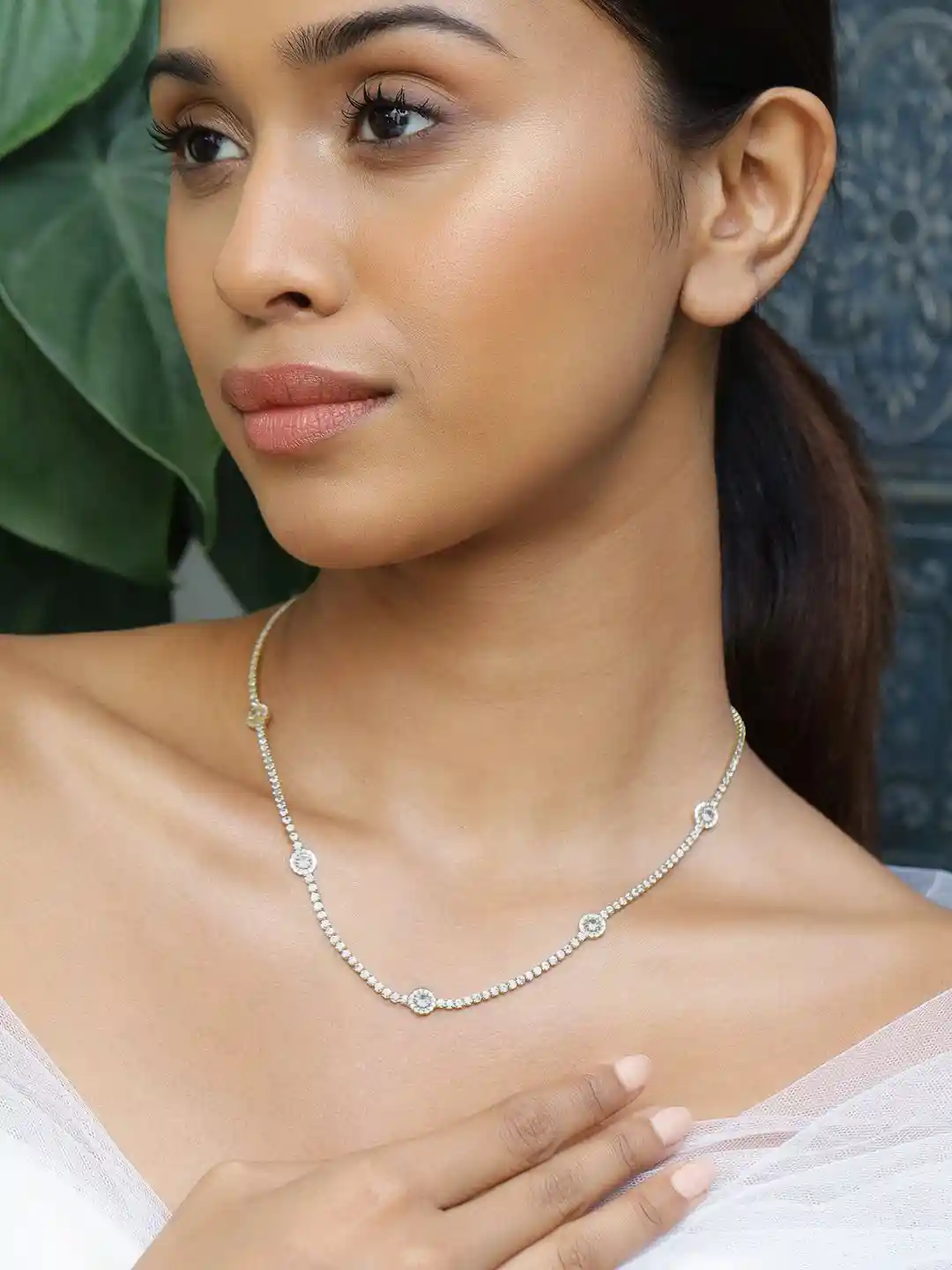 Buy Rubans 22K Gold Plated Cubic Zirconia Studded Floral Charm