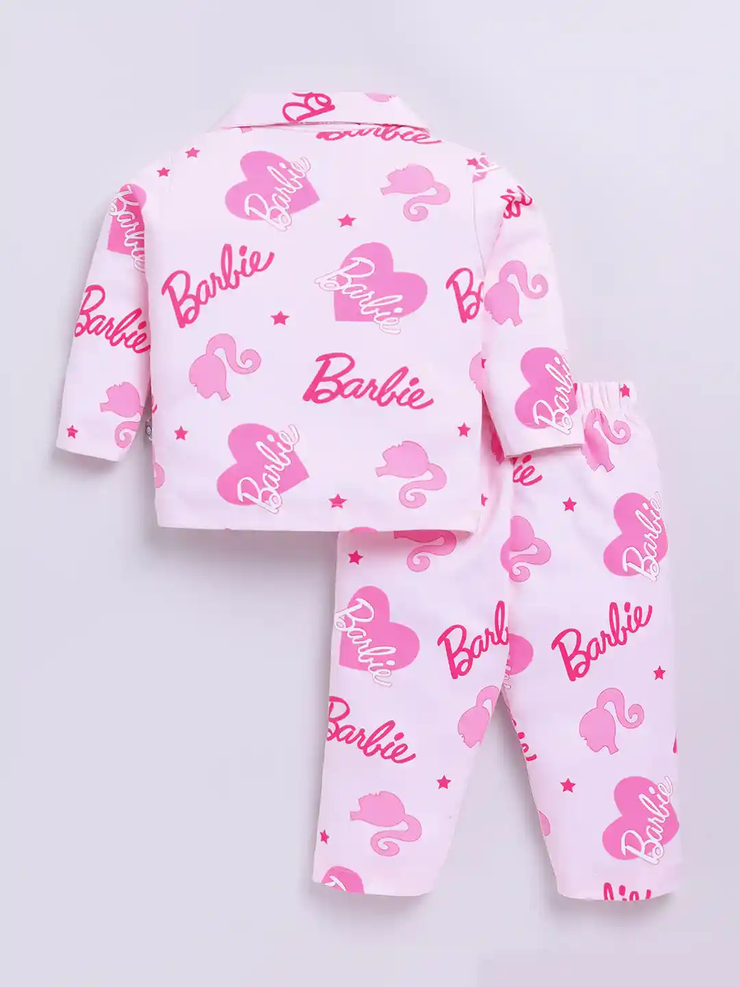 Silk Pajamas Kids Barbie Pyjamas Barbie Girls Pink Heart Satin