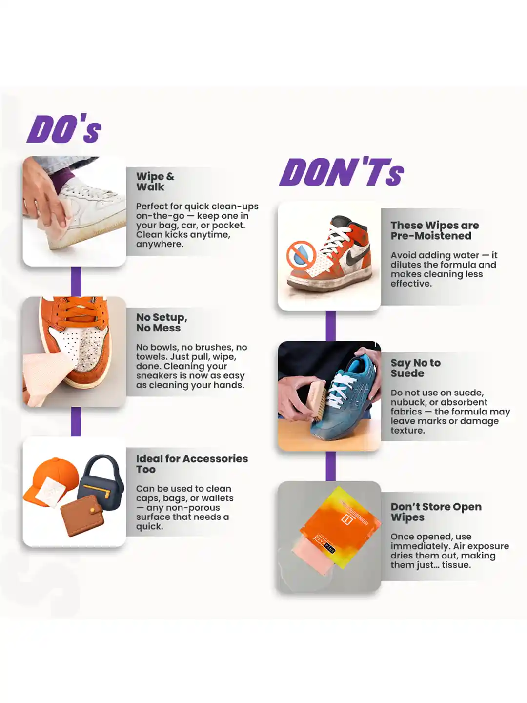 Buy SNEAKARE Pack of 24 XL Shoe Cleaning Wipes for Sneaker Care