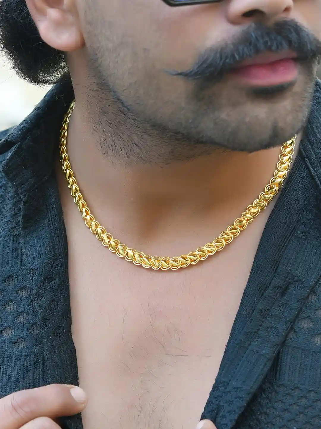 Buy VOJ Men Gold-Plated Designer Chain Necklace and Chains for