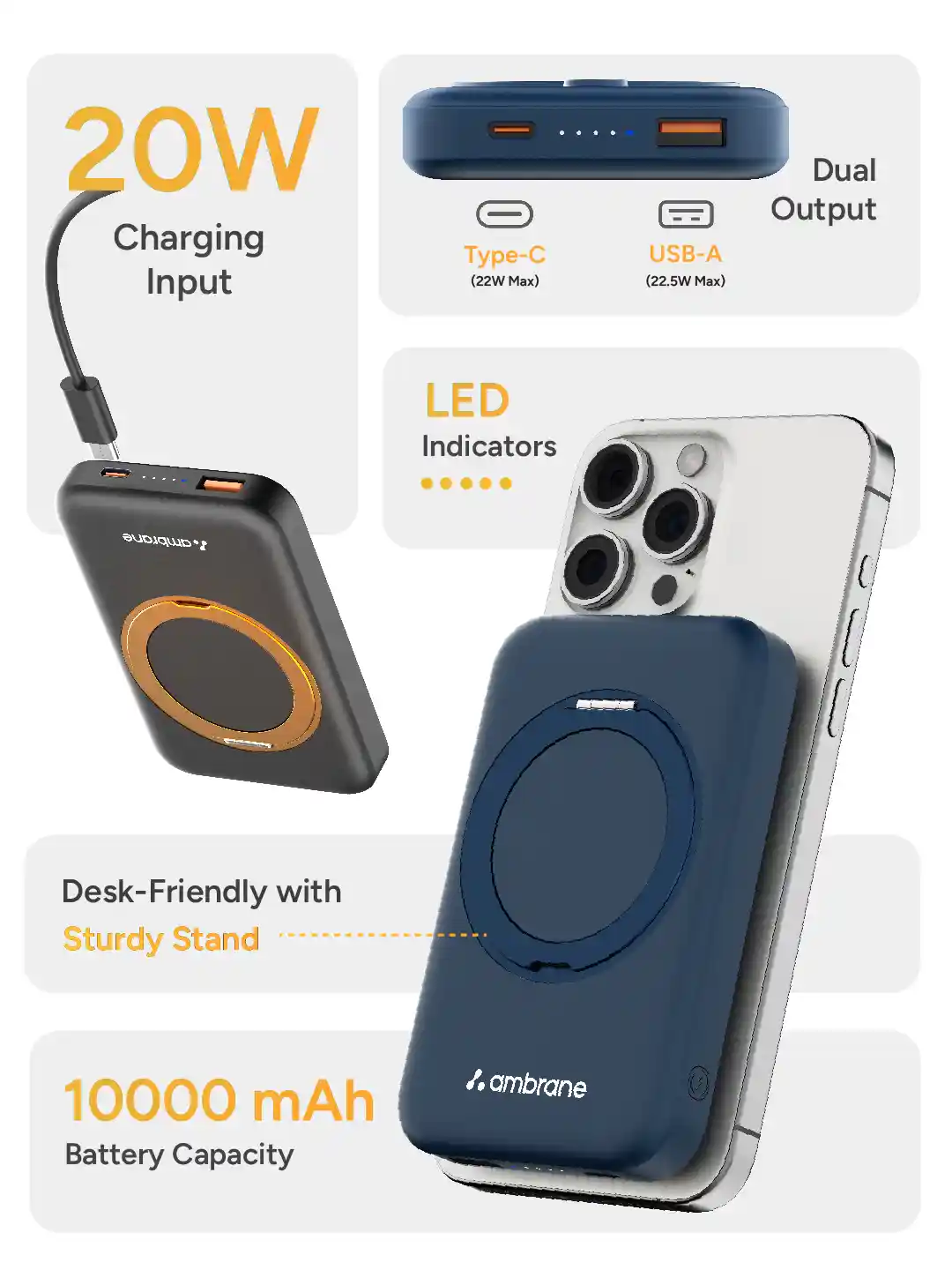 Ambrane Does An Iphone 10 Have Wireless Charging Buy Ambrane