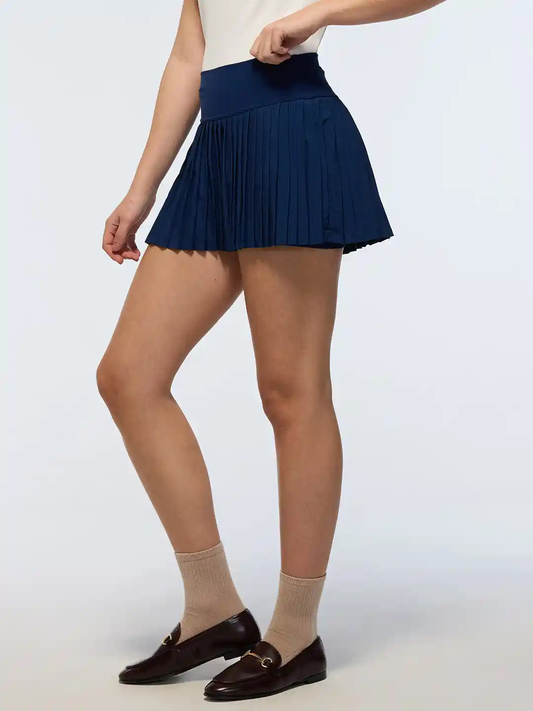 Buy Cava Navy Plie Pleated Skort Skirts for Women 32740824 Myntra