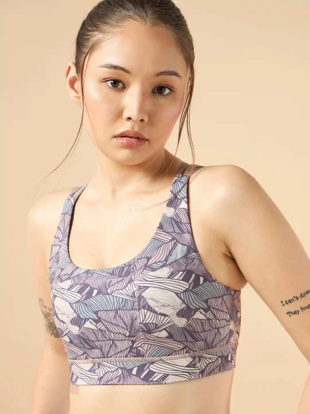 Buy CULT Women Workout Zen Garden All Over Print Medium Support