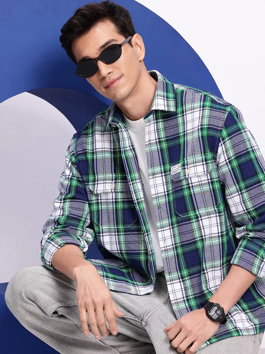 Buy Aeropostale Men Premium Checked Pure Cotton Shirt Shirts for