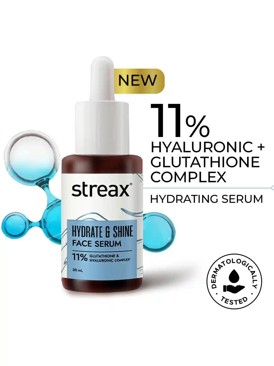 Buy Streax Hydrate & Shine Face Serum with 10% Hyaluronic Acid for