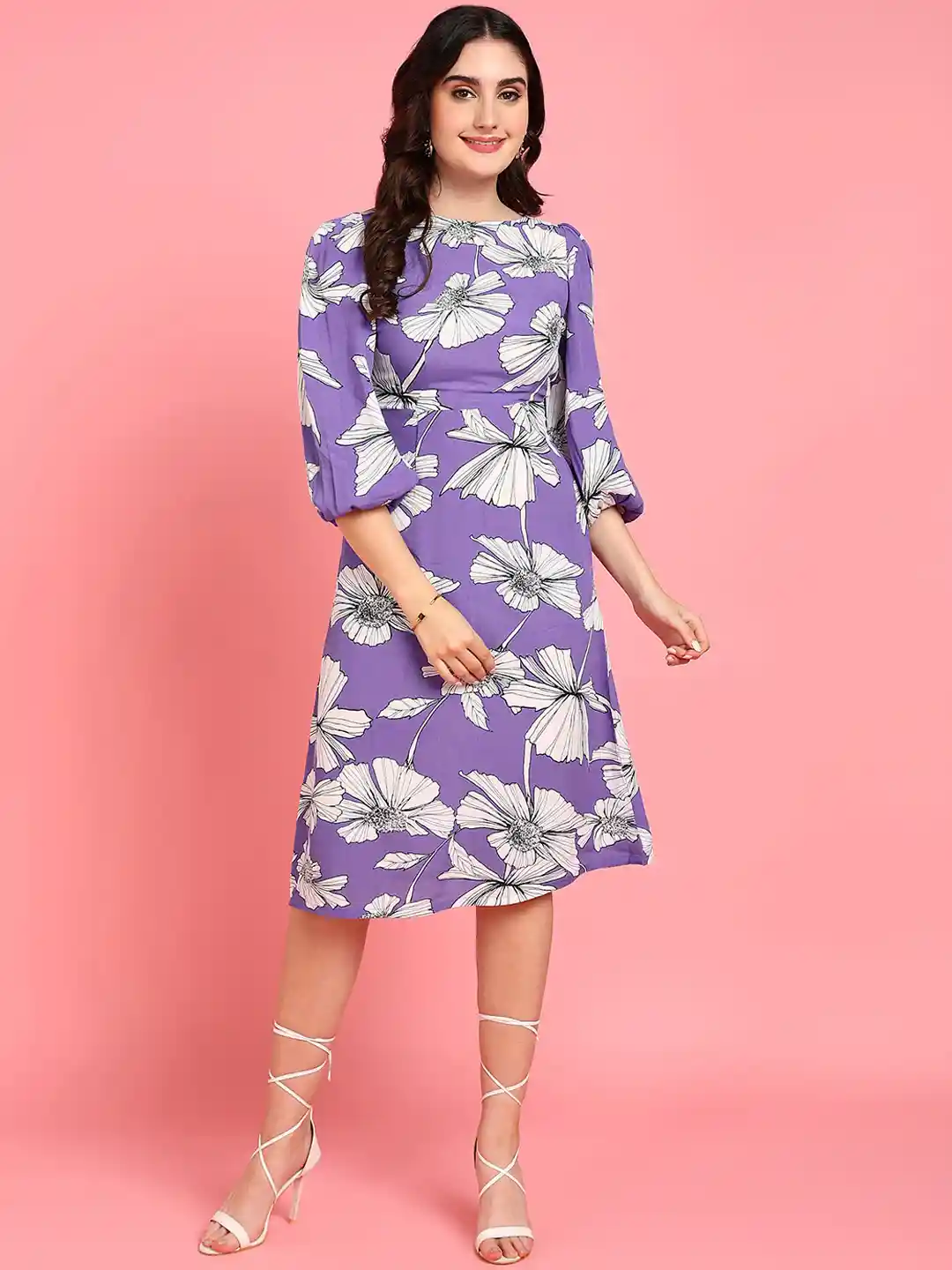 Shades of Sabi Floral Print Bodycon Midi Dress