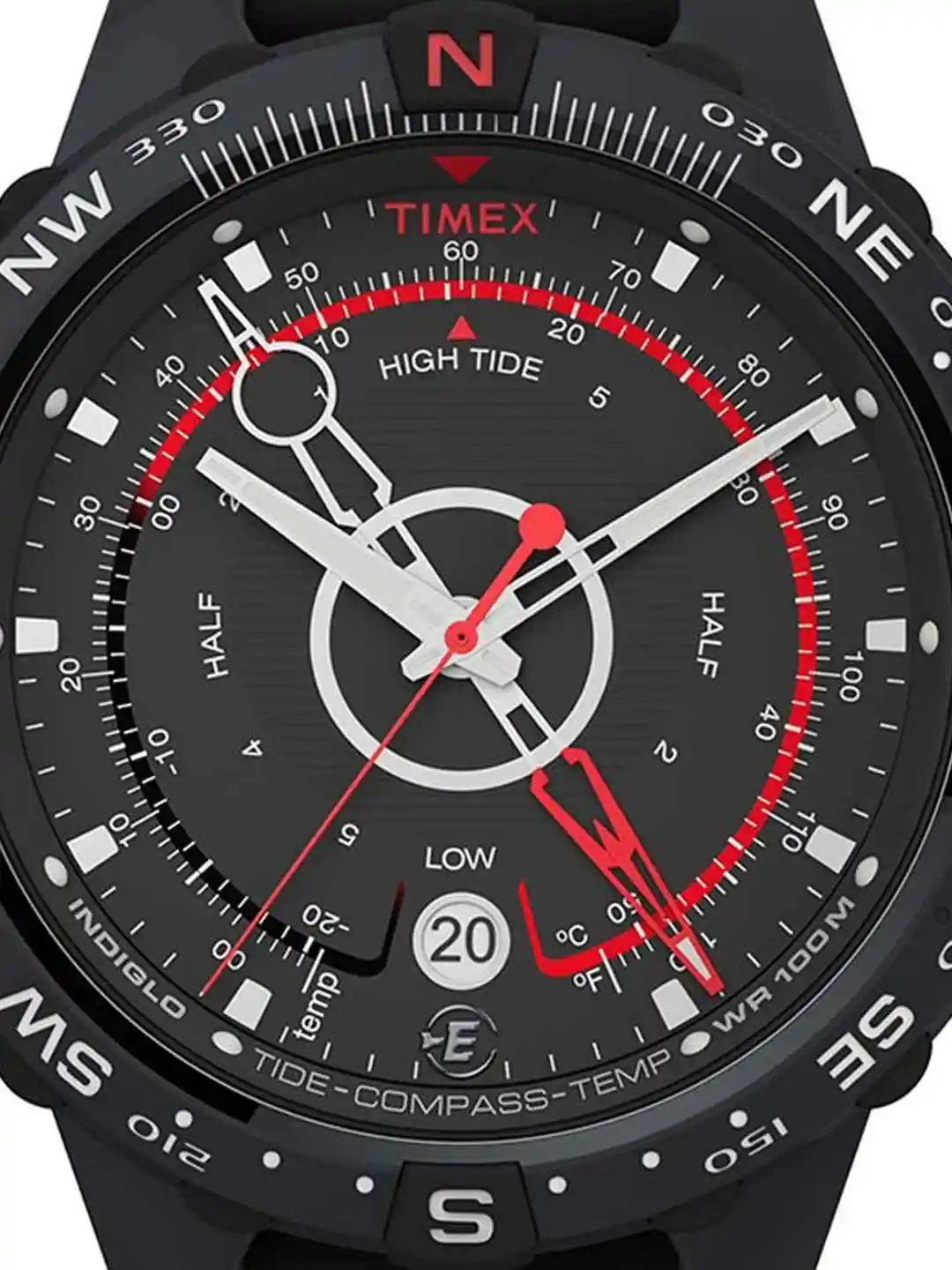 Silicone Strap Timex Tide Temp Watch Buy Timex Men Patterned Dial