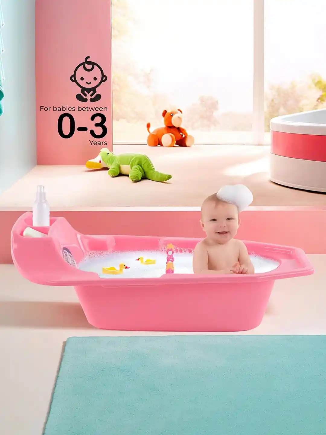 Buy Kuber Industries Pink 25 Ltr Bathtub for Kids Newborn Baby