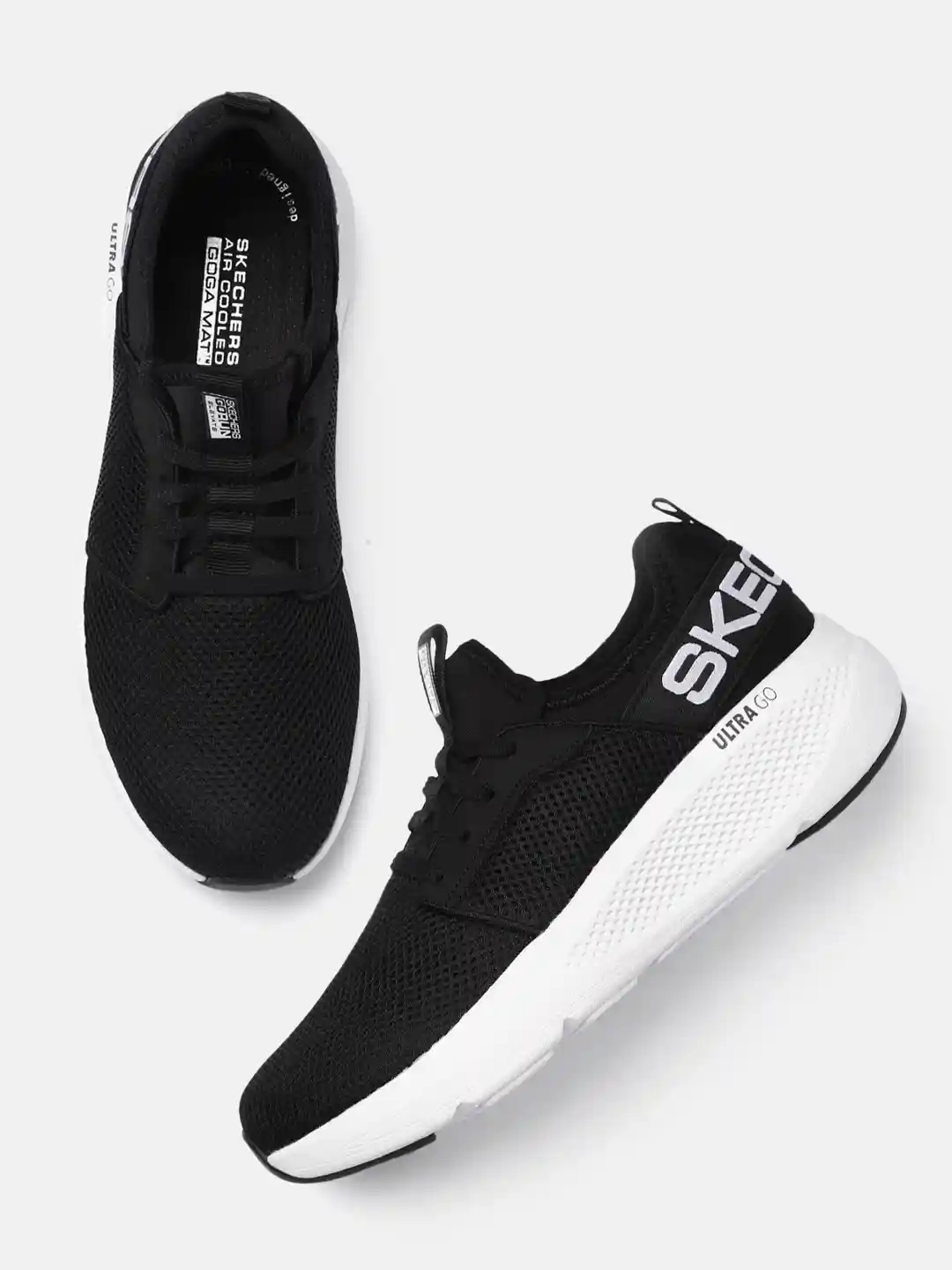 Skechers Men GO RUN VELOCITY VALOR Mesh Running Shoes