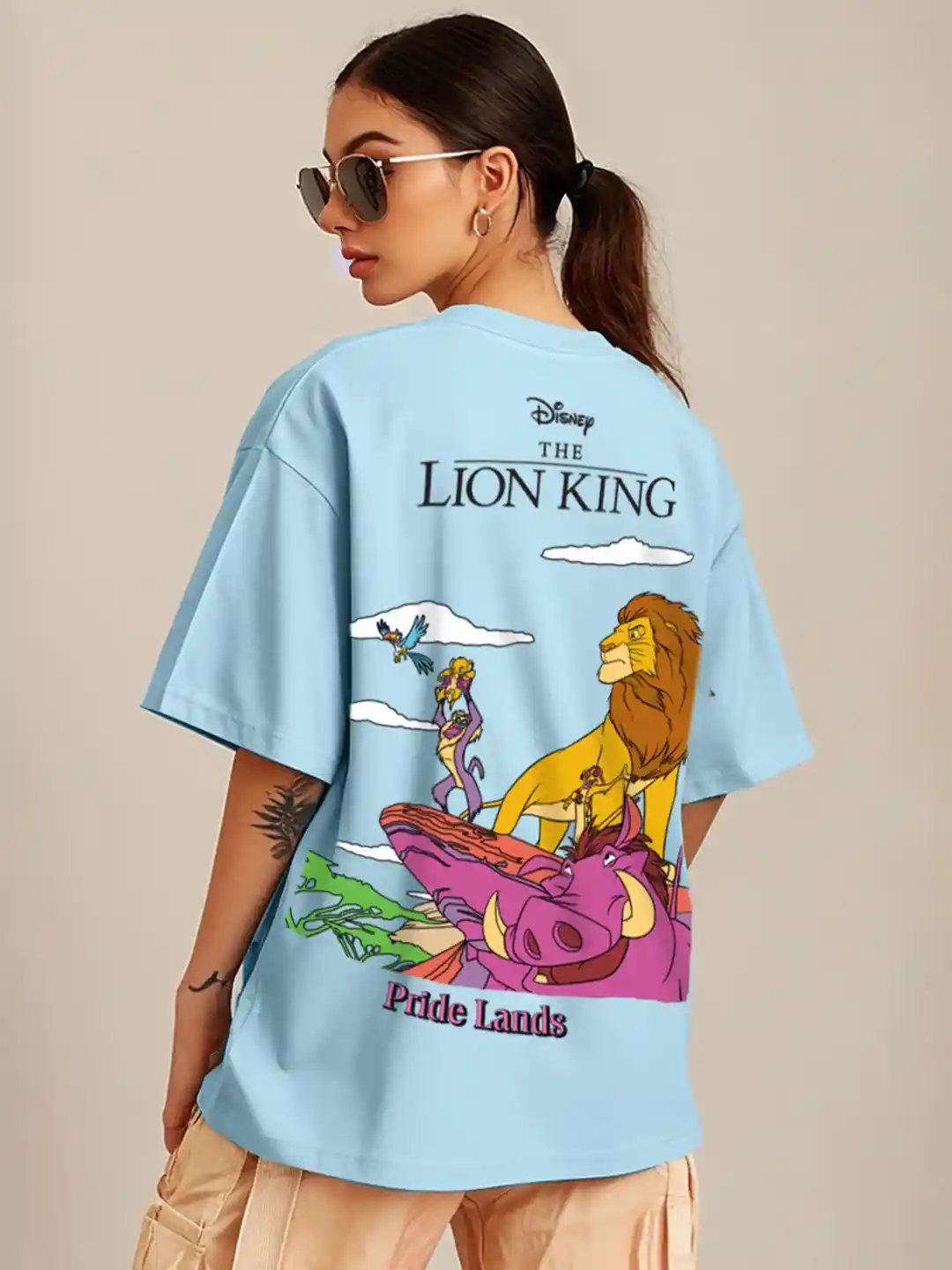 Buy JUNEBERRY Women Disney Lion King Blue Printed Relaxed Fit Pure