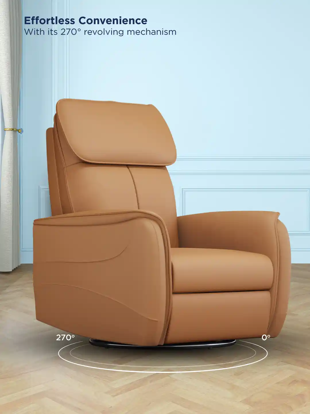 THE SLEEP COMPANY Brown Manual Seater Recliner