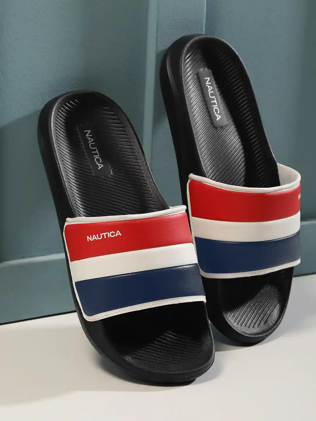 Buy Nautica Men Striped Sliders Flip Flops for Men 33285067 Myntra