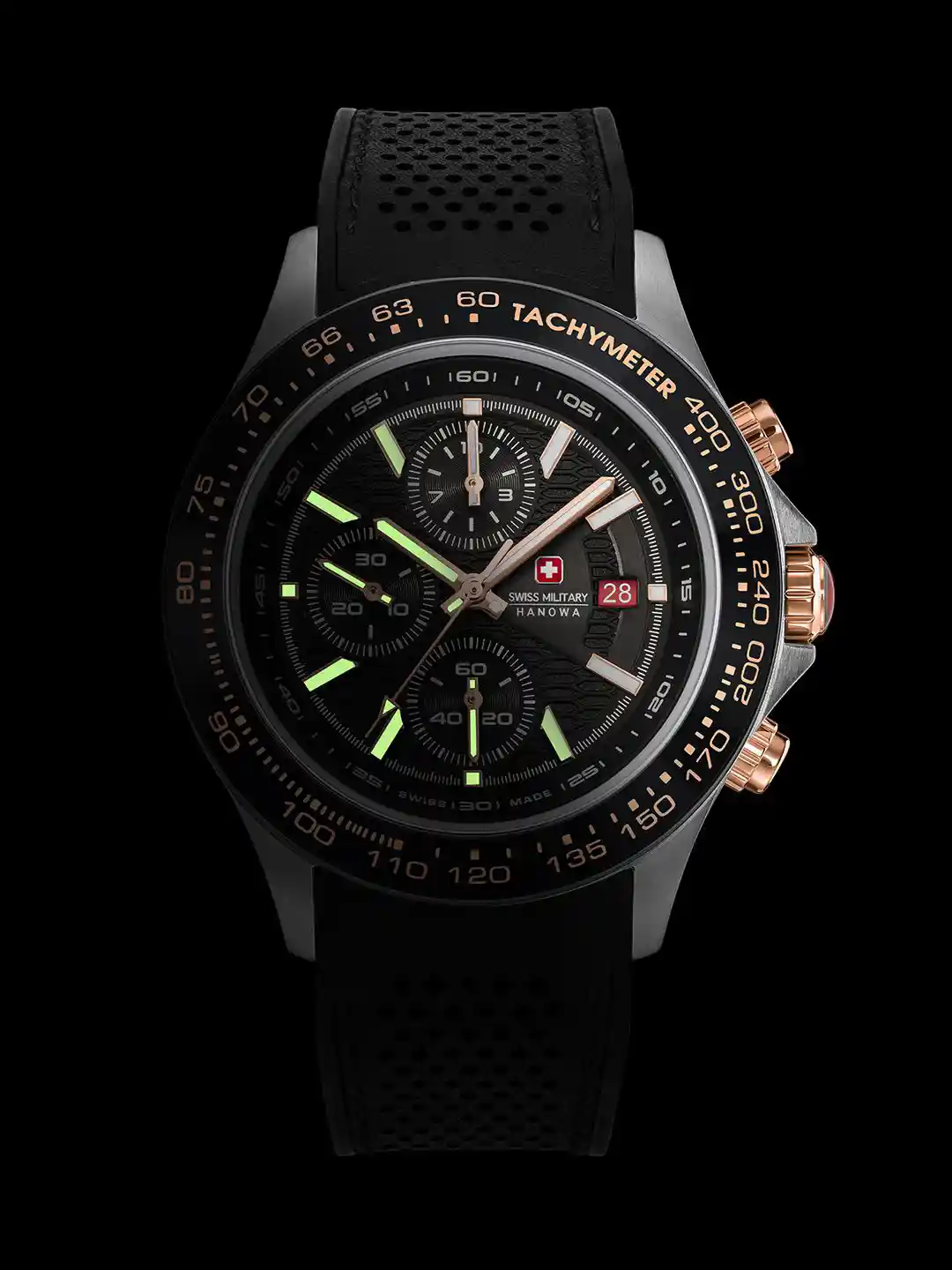 SWISS MILITARY HANOWA Men Embellished Dial Analogue Chronograph Swiss Made  Watch