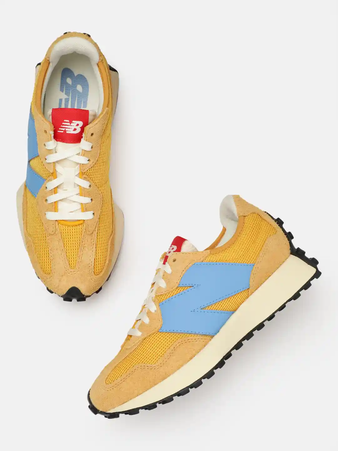 New Balance Unisex 327 Suede Striped Everyday Sneakers