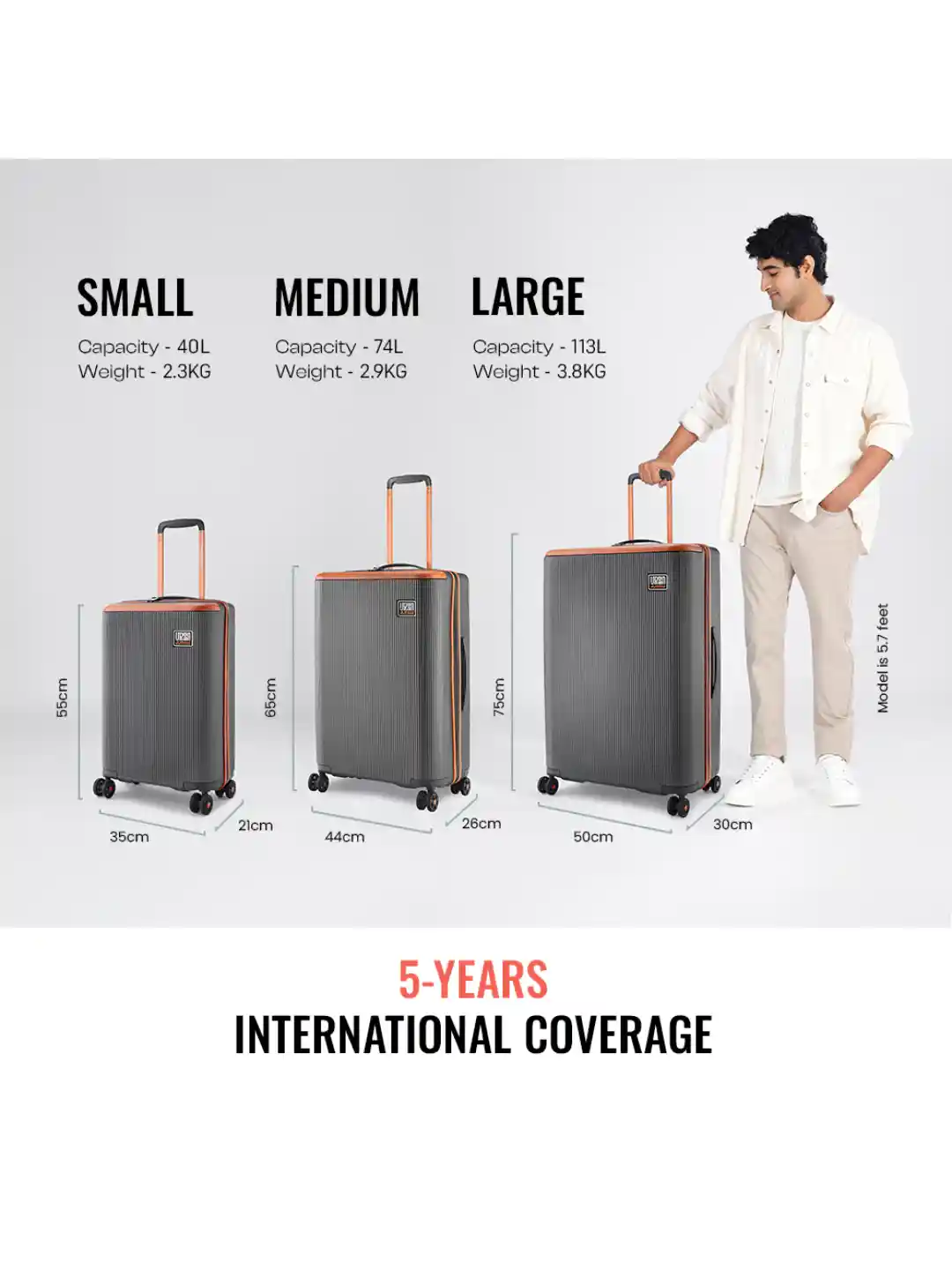 Buy Urban Jungle Lumolite Set Of By Safari Hardside Trolley