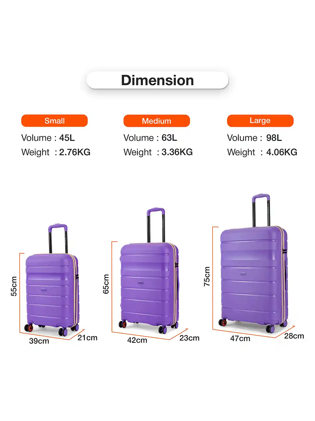 Buy Nasher Miles Jupiter Hard-Sided Polypropylene Medium Purple