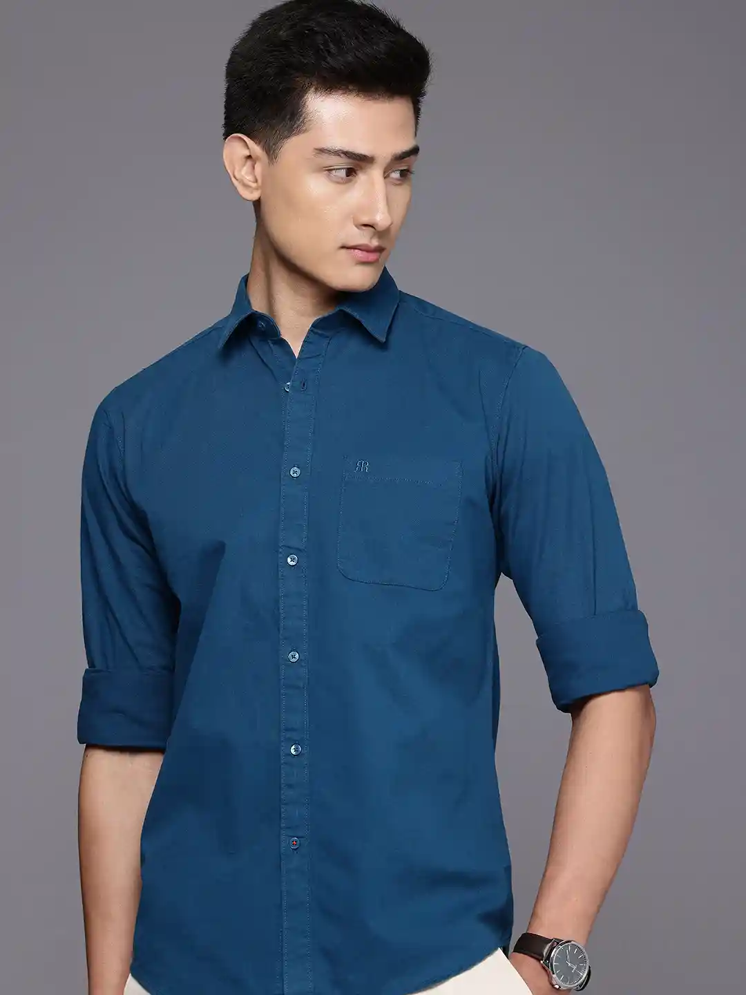 Buy Raymond Pure Cotton Slim Fit Casual Shirt Shirts for Men
