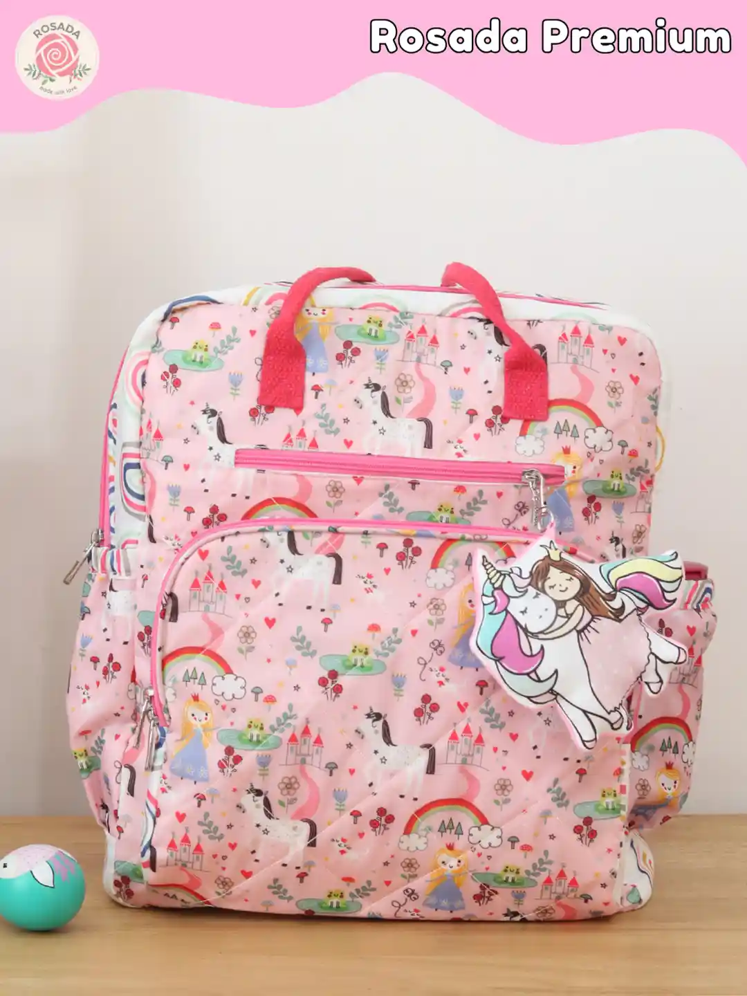 Indiamart Baby Bag Waterproof ROSADA Kids Princess Printed