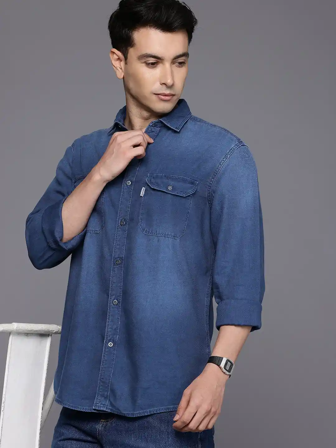Louis Philippe Jeans Slim Fit Pure Cotton Casual Shirt