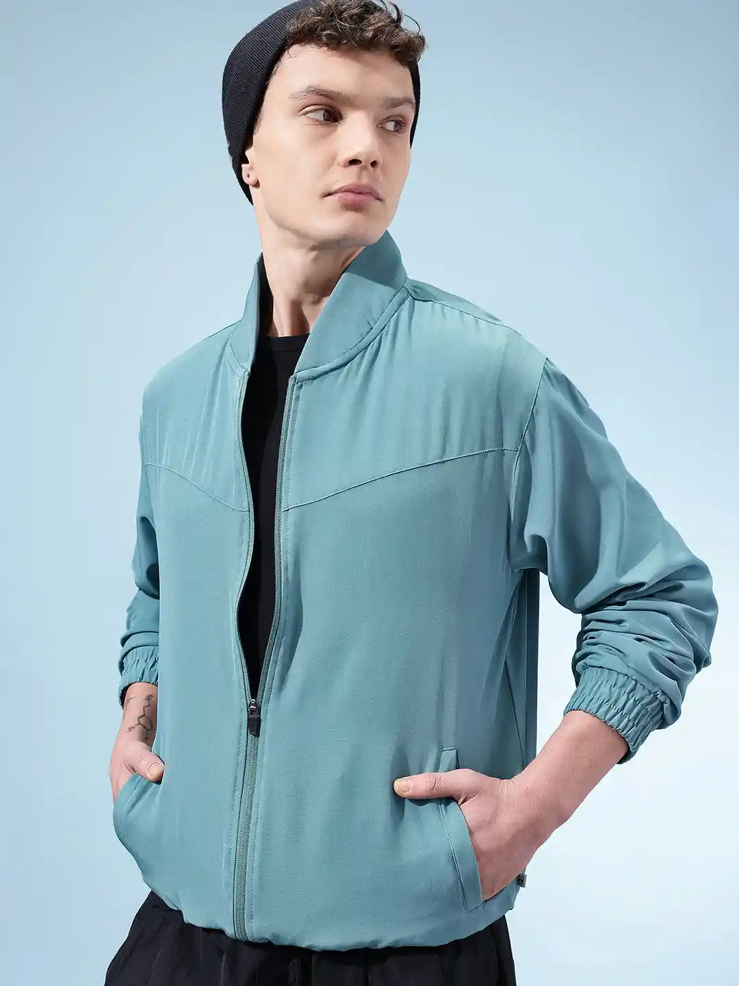 Buy glitchez Stand Collar Windcheater Jacket - Jackets for Men