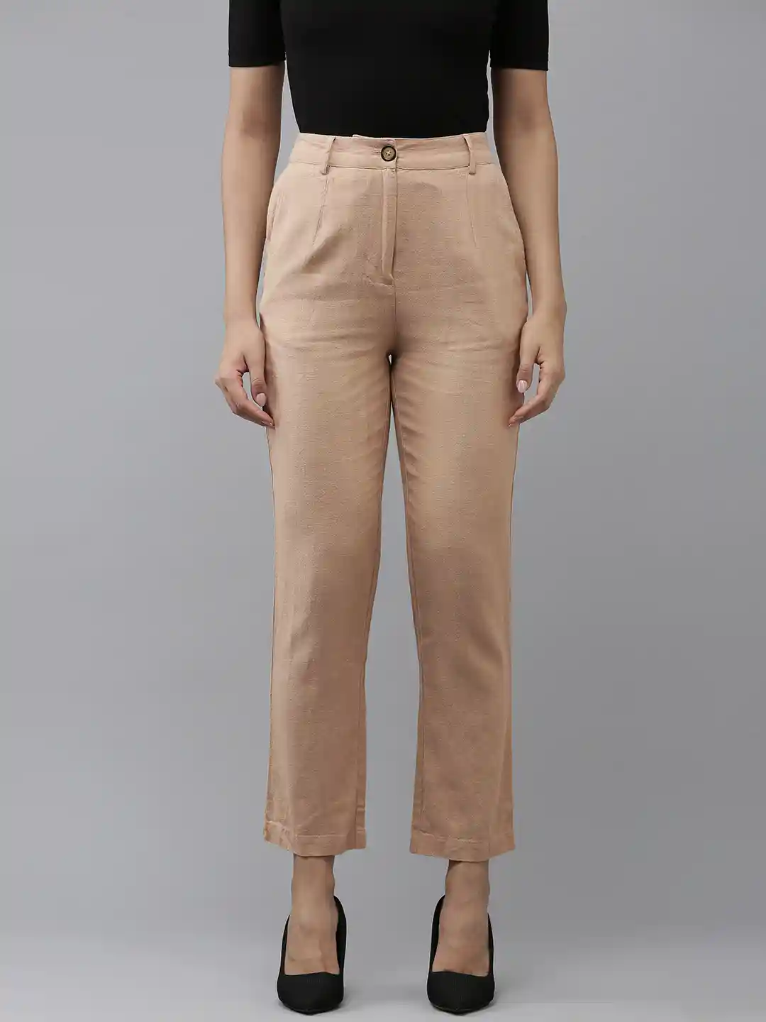 Van Heusen Woman Tapered Fit Pleated Semiformal Trousers