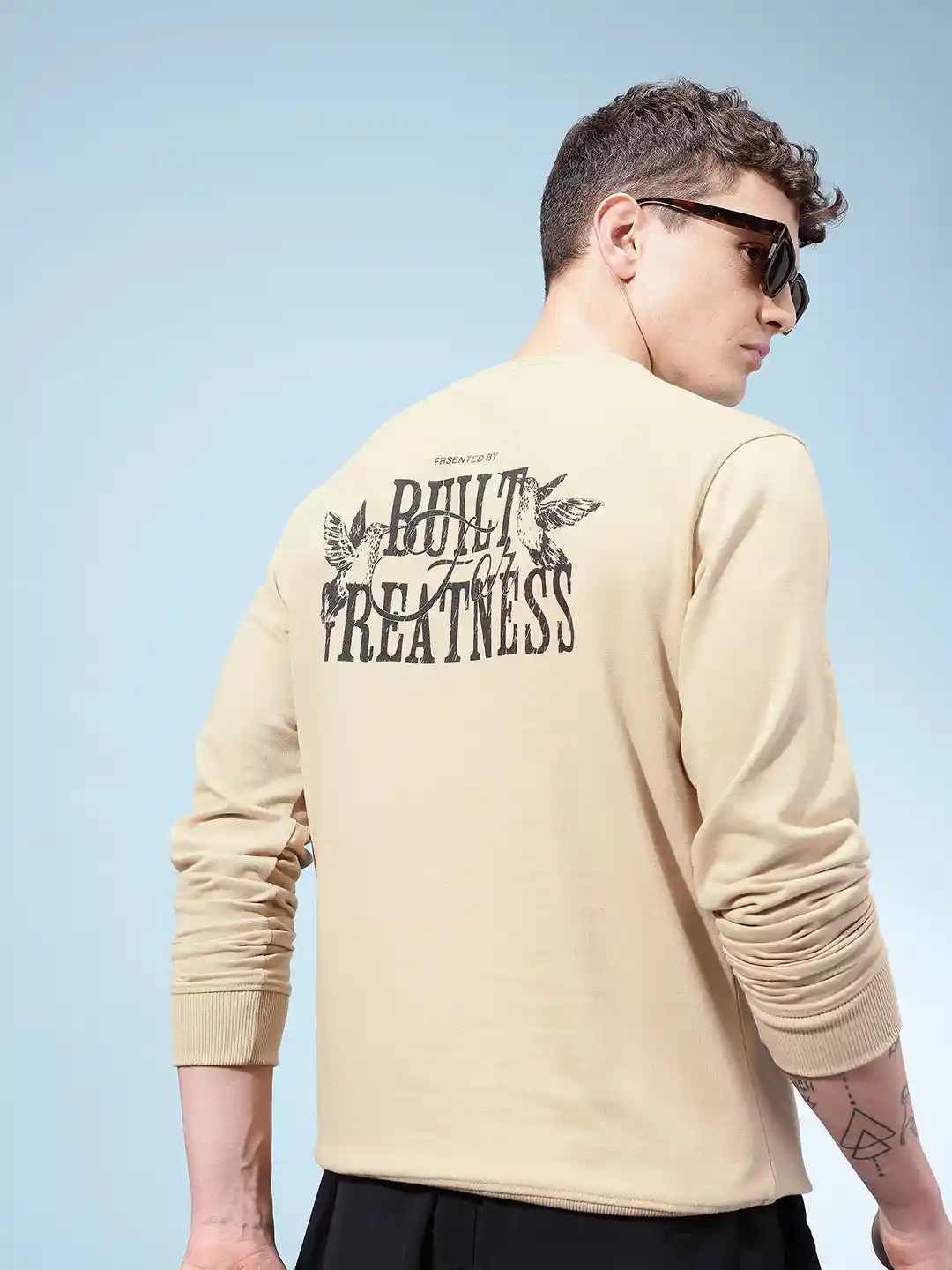 Buy glitchez Printed Crew Neck Sweatshirt Sweatshirts for Men