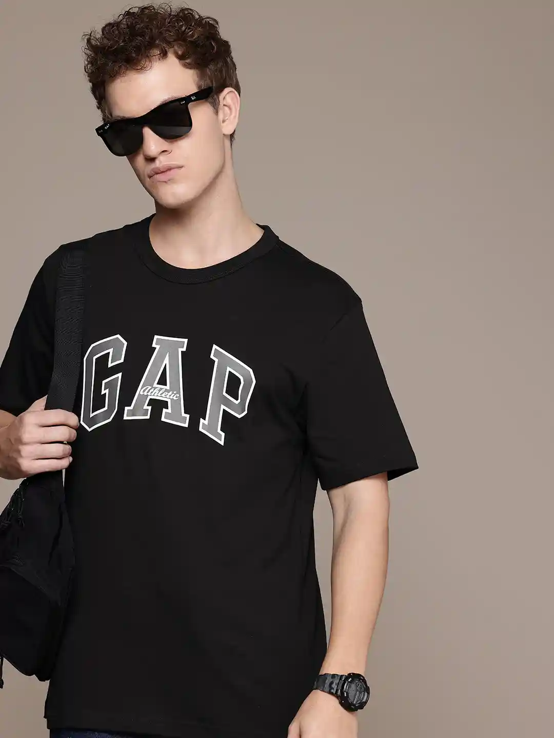 Buy GAP Pure Cotton Brand Logo Printed Relaxed Fit T-shirt
