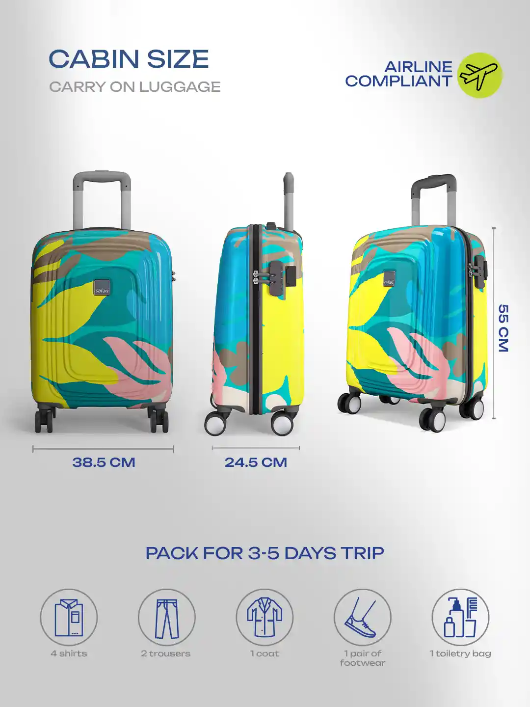 Trolley Bags Air Travel Luggage Size Buy Safari Astra Neo Wheels