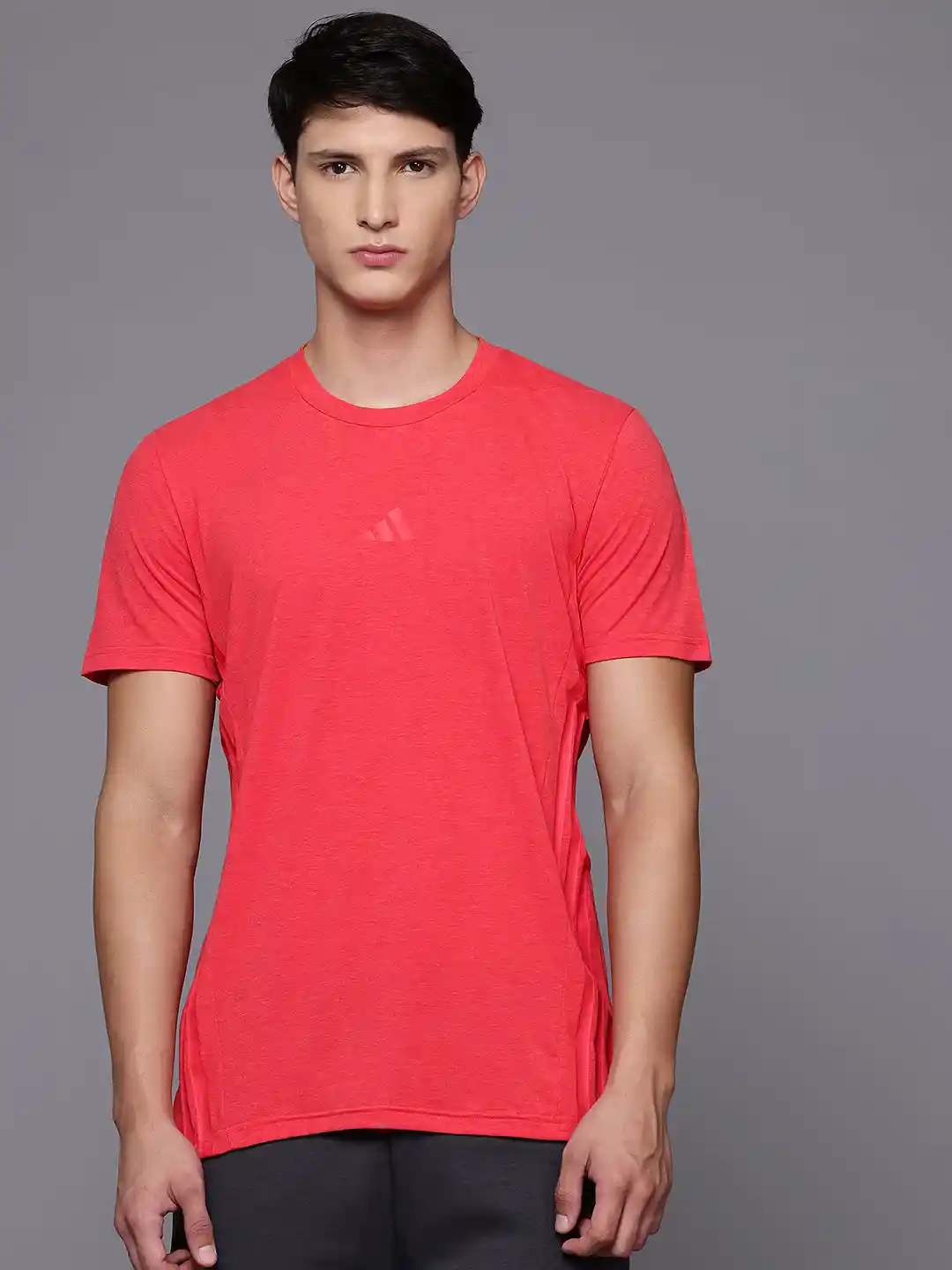 ADIDAS Brand Logo Detail Designed For Training Stripes Slim Fit Training  T-shirt