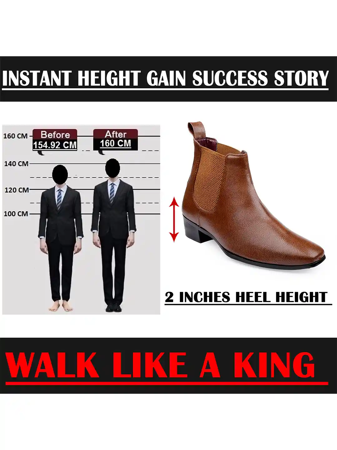 Buy Men Inch Heel Height Increasing Casual Party Wear Chelsea