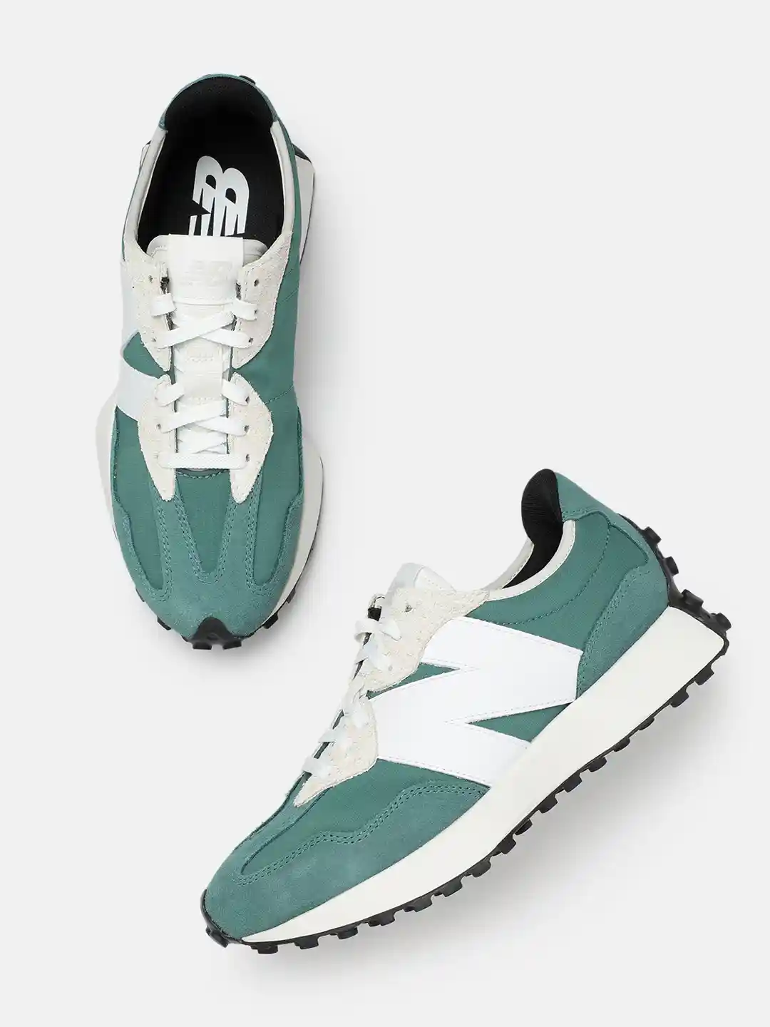 New Balance Unisex 327 Brand Logo Detailing Suede Sneakers