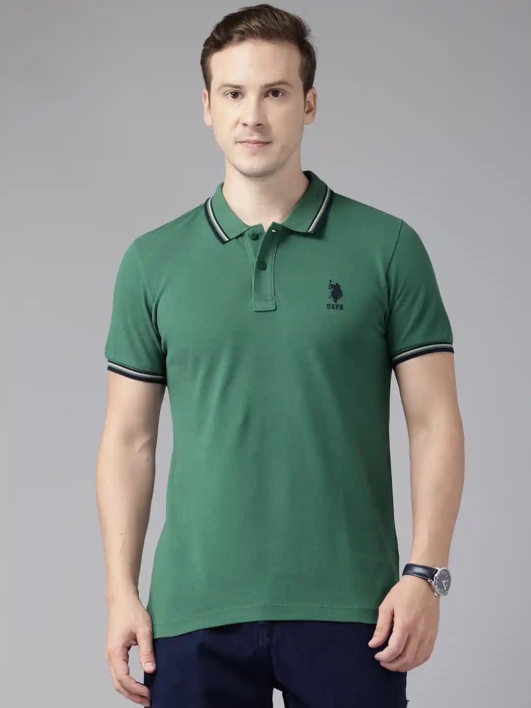 Buy Polo Pure Cotton Slim Fit Polo T-shirt Tshirts
