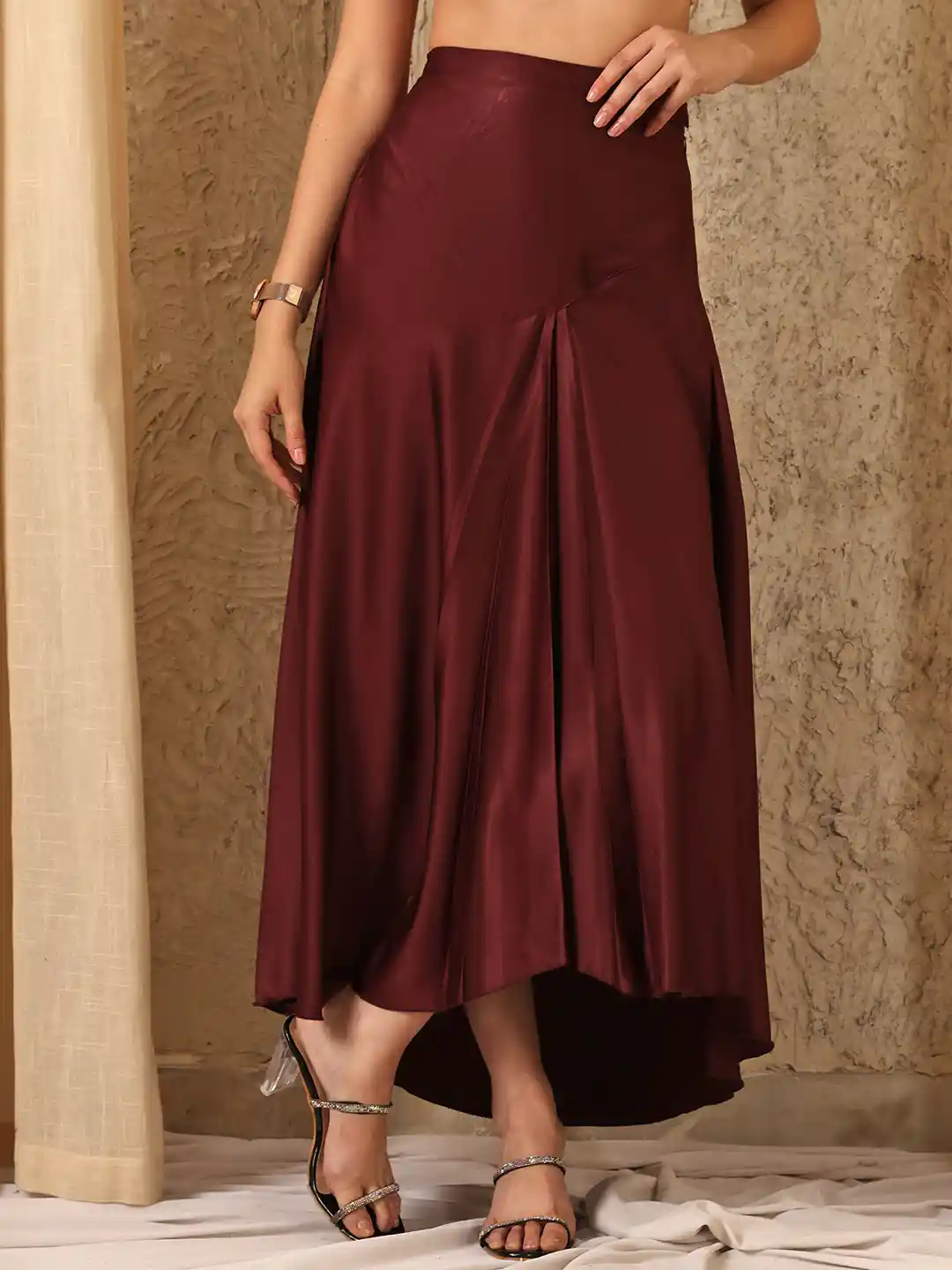 Buy NEUDIS A-Line High-Waist Maxi-Length Flared Skirt Skirts for