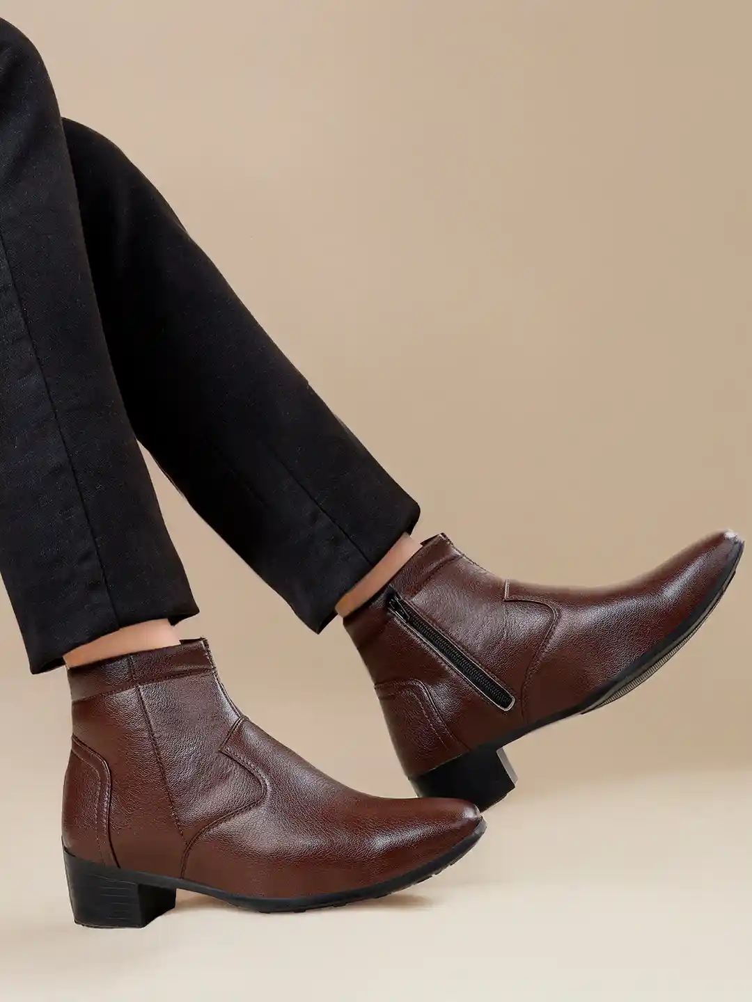 Buy Bxxy Men Inch Heel Height Increasing Formal Slip-on Zipper