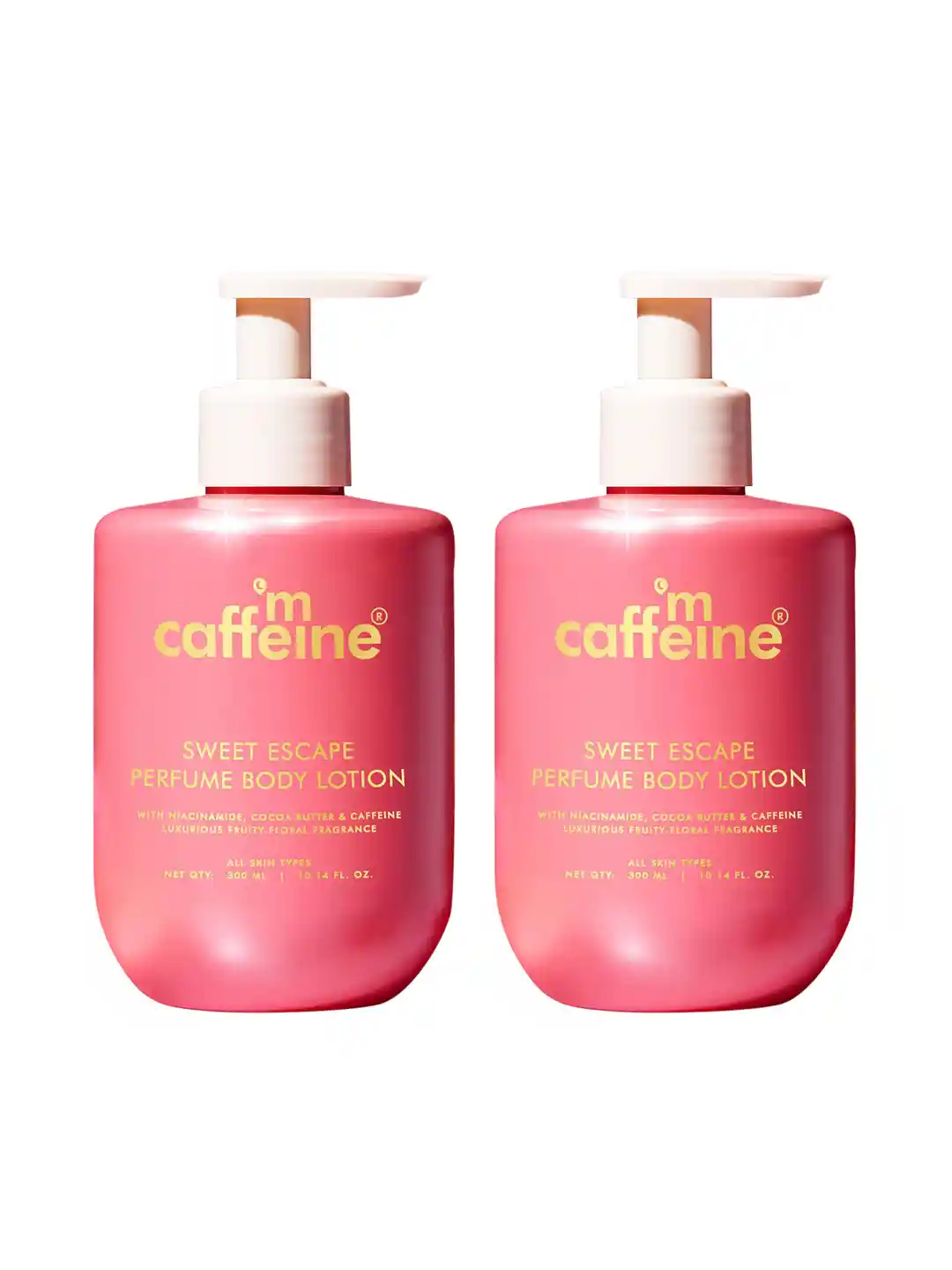 Buy MCaffeine Set of 2 Sweet Escape Perfume Body Lotion- 300 ml